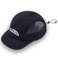 Casquette de camping d'été respirante et imperméable à 5 panneaux en nylon de haute qualité avec logo personnalisé imprimé