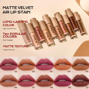 Gloss à lèvres mat velouté, imperméable, hydratant, haute pigmentation, longue tenue, texture soyeuse, maquillage pour les lèvres, marque privée - Product Image 6