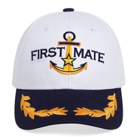 Casquette de baseball ajustable de capitaine marin, chapeau d'amiral de marine pour costume de marin, yacht, bateau