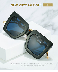 <span class=keywords><strong>Gafas</strong></span> <span class=keywords><strong>de</strong></span> <span class=keywords><strong>sol</strong></span> cuadradas rectangulares para hombre <span class=keywords><strong>y</strong></span> mujer, anteojos con marco <span class=keywords><strong>de</strong></span> metal, moda coreana - Product Image 3