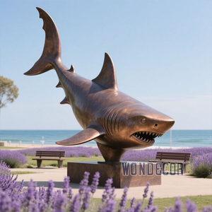 Động vật ăn thịt Biển Đúc nghệ thuật đúc tượng đồng cá mập điêu khắc - Product Image 1