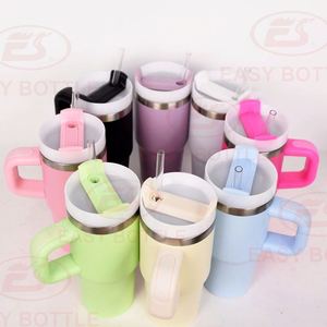 Taza de Viaje Elegante de Acero Inoxidable 304 con Aislamiento al Vacío, Portátil, 14 oz, con Asa, para Auto, Doble Capa, a Prueba de Fugas, Ecológica, para Hielo - Product Image 1