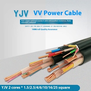 Cavo di alimentazione industriale Jianbao 5 conduttori 0.6/1kV in rame intrecciato YJV con isolamento in PVC 3x16+2x10 per costruzioni e prolunghe per colonnine di ricarica - Product Image 3