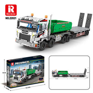 Reobrix 22021 RC 4-en-1 Camion benne et remorque à plateau, ensemble <span class=keywords><strong>de</strong></span> blocs <span class=keywords><strong>de</strong></span> construction, véhicule électrique robuste pour enfants, cadeau <span class=keywords><strong>de</strong></span> Noël - Product Image 6