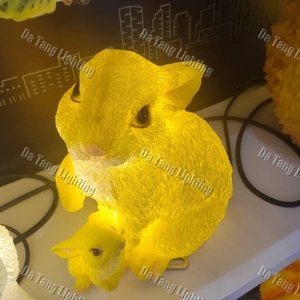 Custom Fiberglass Rabbit Decorative <b>Light</b> with 3D LED Motif Sculpture and Flexible Design Options - Product Image 4