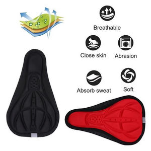 Asiento de Bicicleta de Montaña con Fibra de Carbono Engrosada y Suave, Funda de Cojín Transpirable con Almohadilla de Gel para Ciclismo al por Mayor - Product Image 2