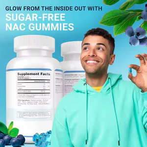 Gummie senza zucchero fornitura di fabbrica integratore alimentare all'ingrosso NAC Gummies aiuta con la disintossicazione polmonare e le vie aeree pulite Vegan Friendly - Product Image 2