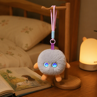 Jouet en peluche intelligent AI OEM ODM pour animaux, boule de 10 cm avec écran HD, poupée compagnon à chat vocal, unisexe