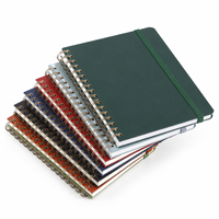 Libretas Personalizadas para Regalos Corporativos, Tapa Dura de PP, Cubierta de Cuero PU, Estampado en Plata, Encuadernación en Espiral, Varios Tamaños, Alta Calidad para Oficina