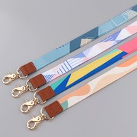Vente en gros Lanière promotionnelle imprimée par sublimation Carte d'identité Lanière de cou Lanyards en polyester avec logo personnalisé