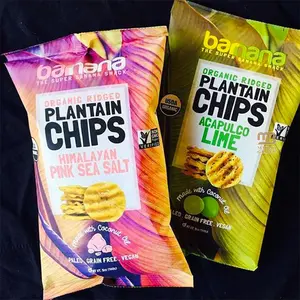 Vente de gros Sac personnalisé d'emballage de chips de plantain en plastique avec impression Vente en gros