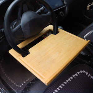 ถาดวางของบนพวงมาลัยรถยนต์สำหรับคนขับรถบรรทุกหรือรถยนต์ ทำจากไม้ไผ่ ใช้สำหรับวางโน้ตบุ๊ก หรือเป็นโต๊ะสำหรับรับประทานอาหาร - Product Image 4
