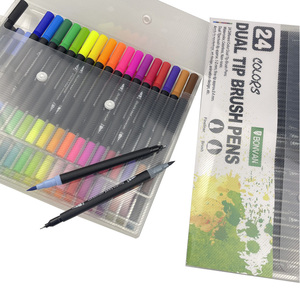 12/24/36/48/60/72/100/120 couleurs dessin lettrage calligraphie Fineliner double conseils aquarelle Art marqueur pinceau stylo ensemble - Product Image 5