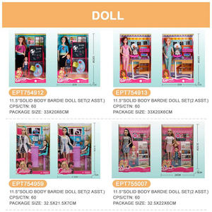 Vente EPT petites filles mignonnes cadeaux d'anniversaire 11.5 pouces Pvc corps solide mode robe poupée jeu ensemble jouets pour bébé ensemble - Product Image 4