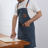 Tablier de travail en toile multi-poches en coton polyester résistant à l'usure de 16 oz