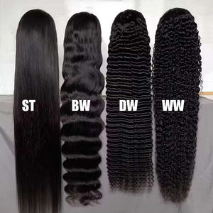 40 inç uzun ham vietnamlı saçı derin dalga peruk 250% yoğunluk birmanya kıvırcık insan saçı peruk bakire hint saç kemik düz peruk - Product Image 1