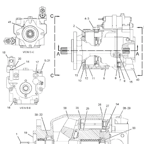 Hoge Kwaliteit D9r Hydraulische Pomp 1041752 D9r Hoofdpomp Voor Rups