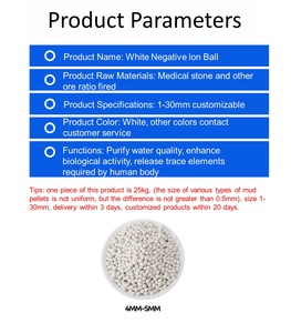 Granulés minéralisés en céramique de malachite à ions négatifs blancs pour filtre de douche, rembourrage de matelas, coussin pour poissons et plantes, eau Starflow - Product Image 5
