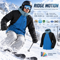 Veste de snowboard imperméable pour homme, 2 couches, à capuche, avec poches techniques, design superposé pour le ski en hiver