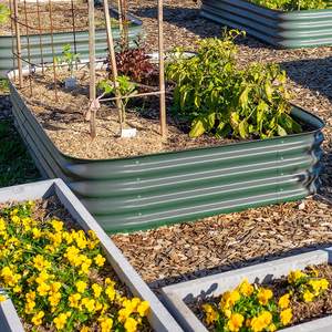 Prix usine 17H trèfle fleur forme <span class=keywords><strong>jardin</strong></span> surélevé lit métal jardinières extérieur grand Patio lit Kit plantation herbe - Product Image 5