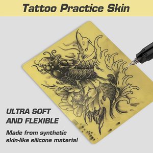 Piel Sintética para Práctica de Tatuajes de 30x20x0.3cm, Suave y Gruesa, de Doble Cara, para Artistas del Tatuaje Principiantes - Product Image 6