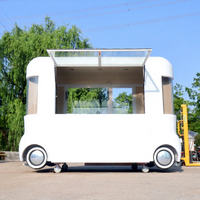 Chariot de restauration mobile avec cuisine complète, remorque à barre de remorquage, mini-restaurant électrique en acier inoxydable pour hot-dogs, café, hamburgers, glaces et restauration rapide