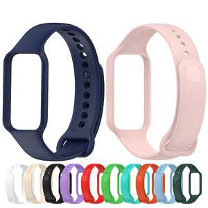 Funda de reloj de silicona 2 en 1 de Color caramelo + correas de reloj de silicona para Xiaomi <span class=keywords><strong>Mi</strong></span> Band 9 correas de reloj activas para <span class=keywords><strong>Mi</strong></span> Band 9 Active - Product Image 2