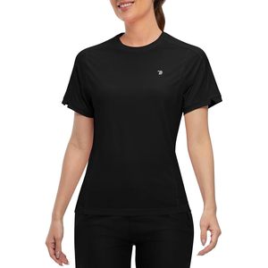 T-shirt de sport pour femme à manches courtes, séchage rapide, anti-transpiration, protection solaire UPF 50+, course à pied, gym, athlétisme - Product Image 1