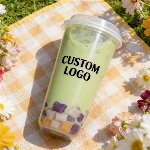 Conteneur en plastique transparent épais de luxe jetable en forme de U de 11 oz, 20 oz, 30 oz pour thé au lait en gros - Product Image 4