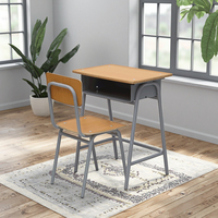 Lit superposé double pour enfants, ensemble table et chaises en métal pour la maison et le bureau à domicile, meubles au design traditionnel