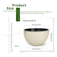 Pot de fleurs auto-arrosant double, traditionnel et luxueux, avec trous de drainage, 4,74 L, en matériau PP durable, pour utilisation au sol et en intérieur/extérieur