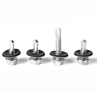 Vis autotaraudeuses hexagonales ST4.2*22 avec rondelle en caoutchouc DIN7504K, finition zinc, personnalisables en gros pour toiture