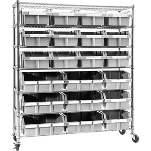 Organizador patenteado para garagem, inclui 21 pinos seville clássicos pesado nsf <span class=keywords><strong>bin</strong></span> <span class=keywords><strong>rack</strong></span> de arame de fio de aço sólido unidade de armazenamento,