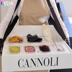 LEDA Accesorios para Fiestas y Eventos, Caja <span class=keywords><strong>Blanca</strong></span> para Cannoli, Soporte Acrílico <span class=keywords><strong>Colgante</strong></span> para Mesa de Postres Portátil para Bodas - Product Image 3