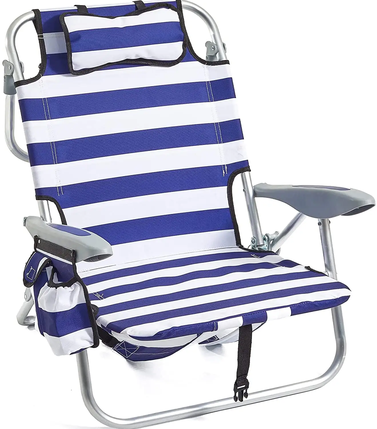 Danlong portatile pieghevole lounge zaino sedia da spiaggia in alluminio con spalline sedie da mare spiaggia