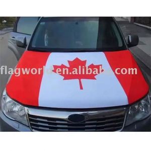Canadian All Countries Custom Design Car <b>Window</b> Flag Elastic Fabrics Car Bonnet Banner Canada Flag Car Hood Mirror <b>Cover</b> - Product Image 2
