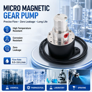 Bomba de Microengranajes de Alta Precisión con Motor BLDC, Bomba Dosificadora de Líquidos con Accionamiento Magnético para Transferencia de Fluidos en Laboratorios e Industria Química - Product Image 1