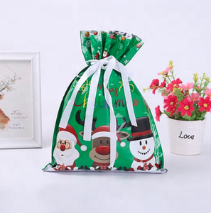 Nueva bolsa de embalaje de regalo de Navidad logotipo personalizado cordón Santa saco plástico personalizado Color y tamaño decoración de Navidad - Product Image 2