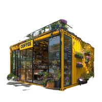 Kiosque conteneur maritime modifié de 20 pieds en kit, cabine préfabriquée, boutique mobile, café, moderne, respirant, certifié CE