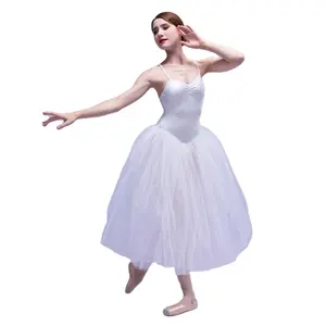 Романтические Длинные балетные костюмы для девочек, праздничное платье-пачка