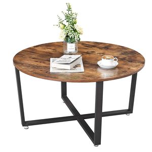<span class=keywords><strong>Table</strong></span> <span class=keywords><strong>basse</strong></span> <span class=keywords><strong>ronde</strong></span> en métal <span class=keywords><strong>VASAGLE</strong></span> pour salon, style industriel, facile à assembler, durable, brun rustique - Product Image 2