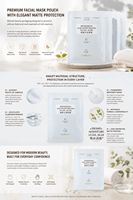Sachets d'emballage personnalisés en aluminium à trois soudures étanches pour masques faciaux et shampoings, anti-traces de doigts et anti-taches, pour cosmétiques
