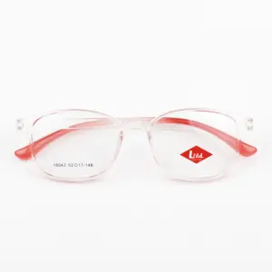 最新の格安在庫アンチブルーレイアイウェアオンラインデザイナー赤いメガネ透明カスタムアジアンフィットTR90眼鏡フレーム広州
