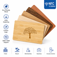 Carte en bois NFC écologique pour clé d'hôtel RFID ultralégère EV1 NTAG213 NTAG215 NTAG216, impression de logo personnalisée, 13,56 MHz
