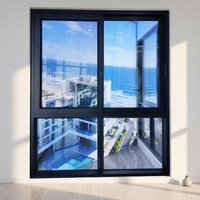 Ventanas Abatibles Modernas de Aluminio con Marco Delgado y Gran Visión, Vidrio Templado para Distribuidores de Residencias de Lujo