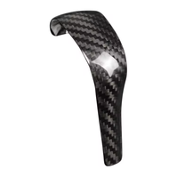 Coque de pommeau de levier de vitesse en fibre de carbone véritable haute brillance pour la décoration intérieure de voiture 2011-2017, accessoires de modification.