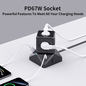 Regleta de Enchufes Magnética Europea 2026 con Cable de Extensión y USB, CCAA Venta al por Mayor, Carga Rápida PD67W - Product Image 6