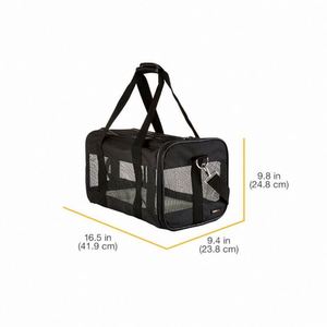 Nefes yumuşak taraflı <span class=keywords><strong>Xl</strong></span> katlanabilir taşınabilir moda tasarım siyah seyahat yavru köpek taşıyıcı Tote çanta kedi Pet çanta - Product Image 5