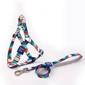 高反射性で耐久性のある高級ファッション漫画風ベストスタイルプリントポリエステル製中小型犬猫用ハーネスセットデザイナー - Product Image 5