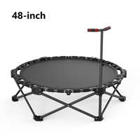 Trampoline pliable portable 40-48 pouces, silencieux, pour appartement, entraînement cardio en intérieur, équipement de fitness pour adultes et enfants